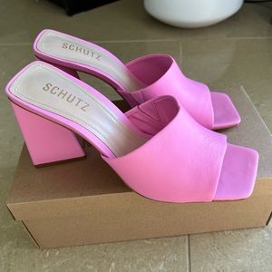 Schutz Lizah Nappa Leather Sandal | Club Rose | 8.5